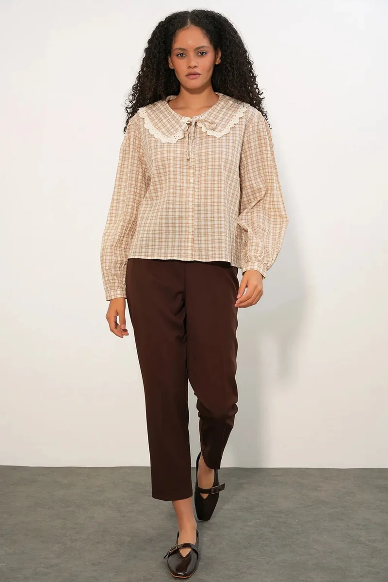بيغ دارت BDART Women's Plaid Viscose Poplin Shirt