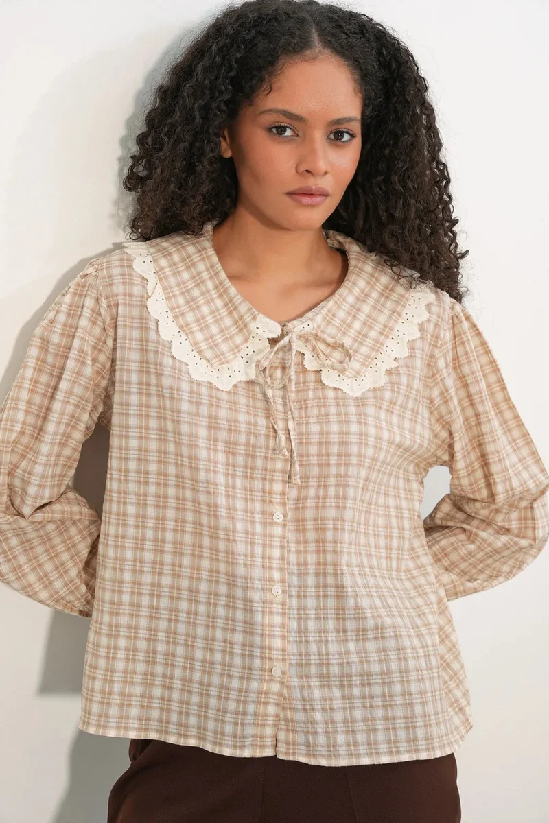 بيغ دارت BDART Women's Plaid Viscose Poplin Shirt