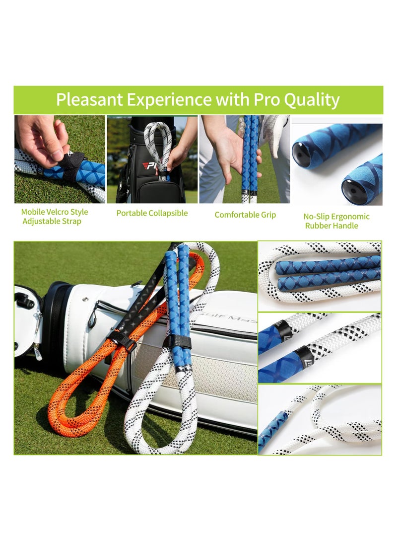 SYOSI Golf Swing Rope Trainer, Golf Swing Training Aid Warm-up Posture Corrector, Golf Swing Practice Rope for golf Beginner Improve Speed Rhythm Golf Rope Trainer Equipment for Golf Lover - Image 2
