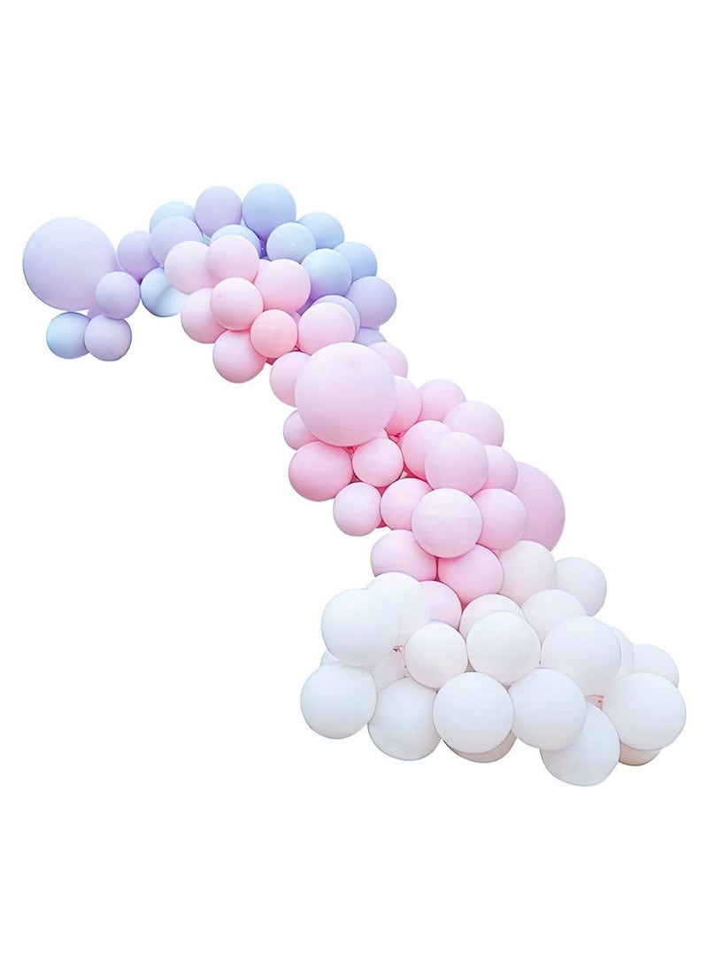 Ginger Ray Balloon Arch Kit Pink Purple Latex DIY 200-Pack 12m - Image 1