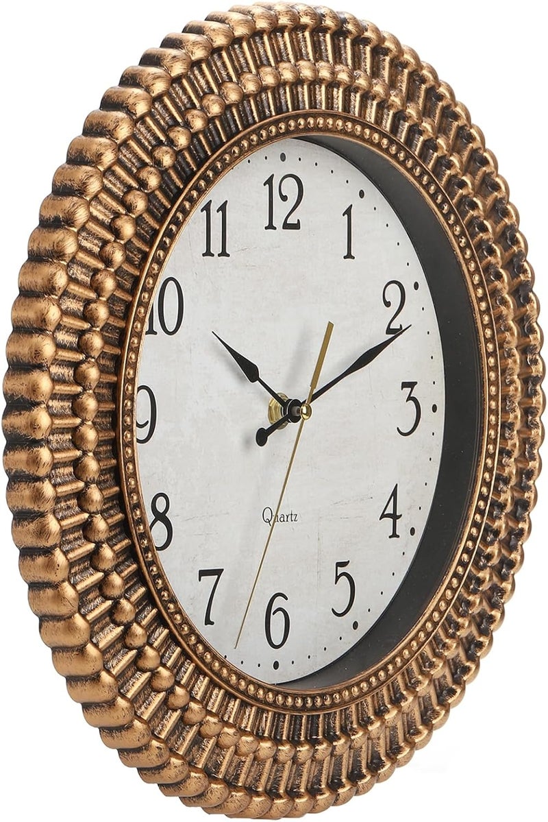 Bekith Wall Clock 12 Inch Silent Non-Ticking Retro Wall Clocks Battery Operated, Round Vintage Decorative Clock for Kitchen, Home, Office, Bedroom, Living Room, Bathroom, School - Image 5