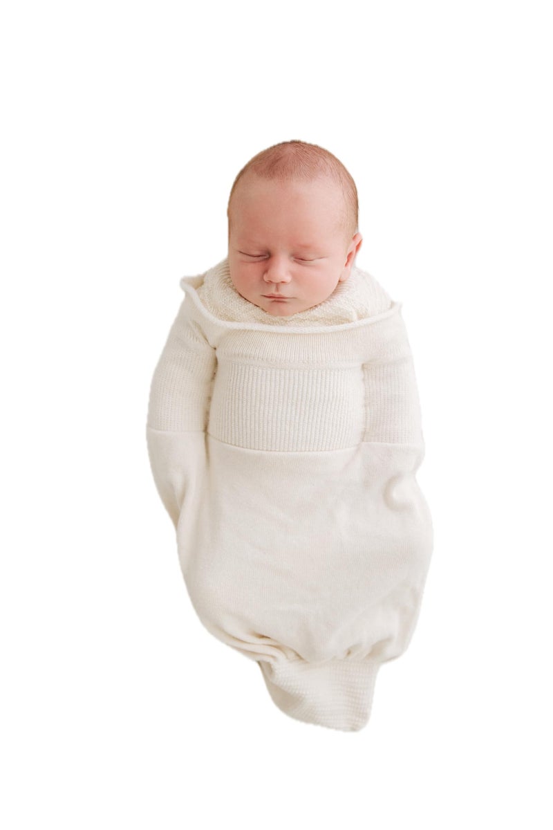 Swaddelini Organic Cotton Sleep Sack, Swaddle for Newborns, 0-3 Month Baby Sleep Sack, 12-18 pounds, Made in USA - Image 4