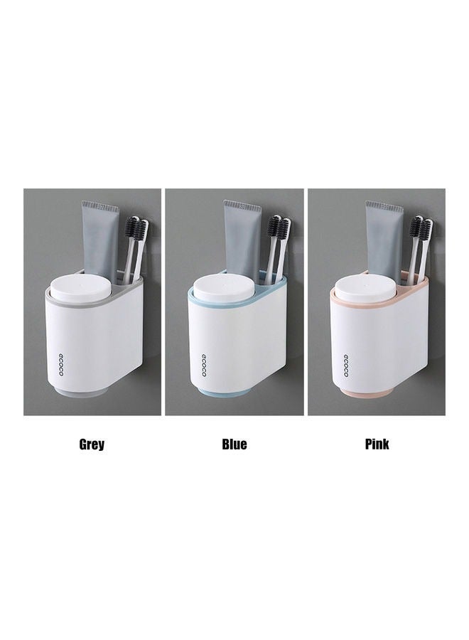 ecoco Minimally Designed Magnetic Mouthwash Cup Set,Creative Dental Jar,No Punching Wall Mounted Toothpaste Toothbrush Storage Rack - Image 5