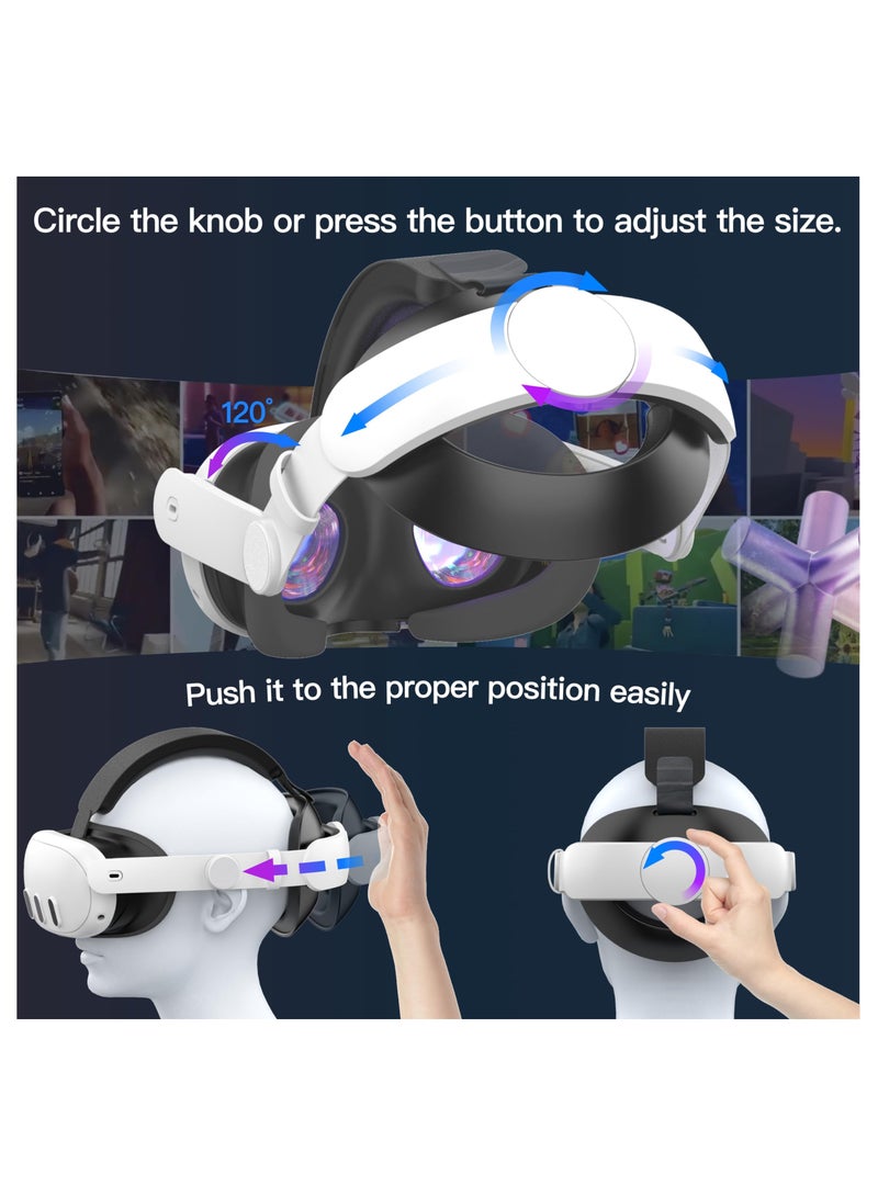 حزام رأس متوافق مع ميتا كويست 3/3S، حزام رأس بديل قابل للتعديل لـ Oculus Quest 3 - Image 5