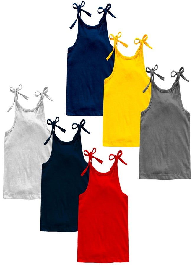 Kidbee Baby Boy's & Girl's Tie-Up Cotton Jhabla/Vest/Shirt/Jabla (Set of 6) (0-3 Months, PL-JBT-Multicolor-6pc) - Image 2