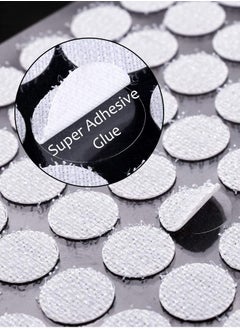 SYOSI Self Adhesive Dots, Tapes Sticky Back Coins Dots with Hook and Loop Velcro Round Pads, 30mm Diameter Strong Waterproof Round Dot, Dots with Adhesive for Home Office School 300Pcs (150 Pairs)  - Image 2
