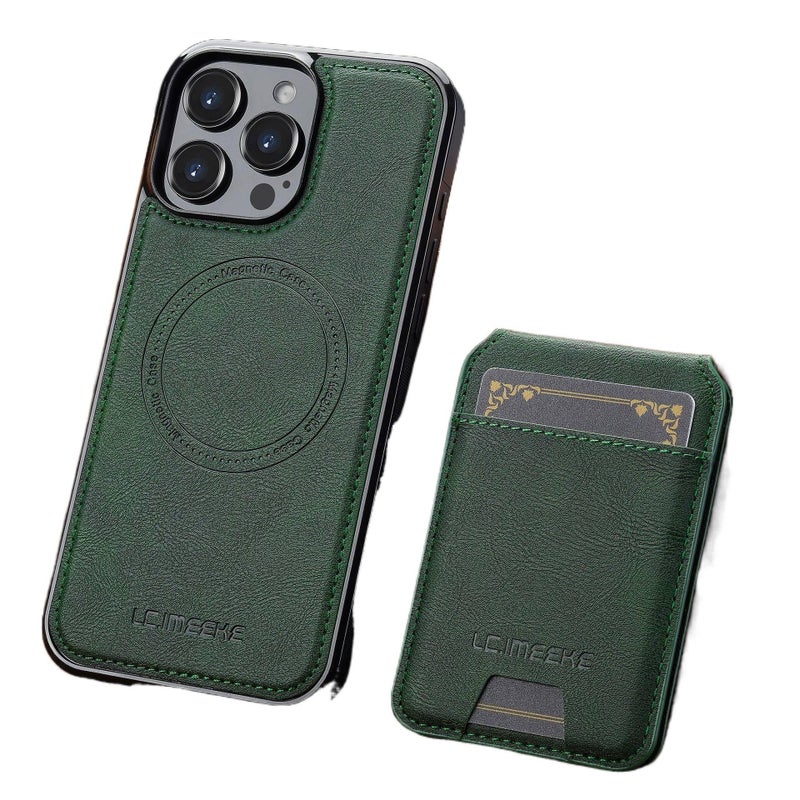 MagSafe Samsung Galaxy S22 TPU Case Protective for Card Holder and Kickstand in Green for Indoor Use - Image 1