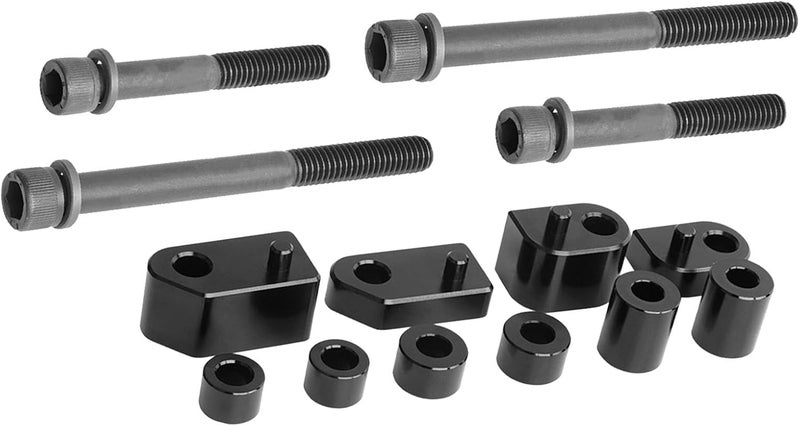 YWBL-WH 1in and 1.5in Driver Floorboard Extension, Alloy Steel Spacer Extender Kit, Comfort for Touring Riders, Easy Install and Improved Leg Room - Image 1