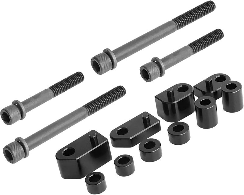 YWBL-WH 1in and 1.5in Driver Floorboard Extension, Alloy Steel Spacer Extender Kit, Comfort for Touring Riders, Easy Install and Improved Leg Room - Image 3
