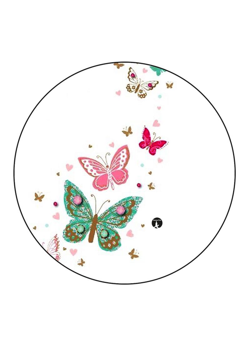 RKN Butterflies Printed Fridge Magnet  Round  Multicolour - Image 2