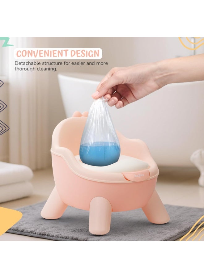 BAYBEE Baby Potty Seat Chair Kids Potty Training seat for Baby Toddlers with Closing Lid, High Back & Splash Gaurd Baby Toilet seat for Kids Baby Potty Chair for Toddlers 1 to 5 Year Boy Girl Pink - Image 5