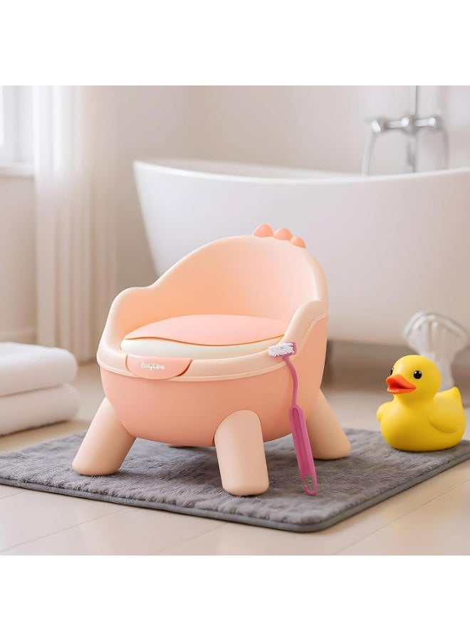 BAYBEE Baby Potty Seat Chair Kids Potty Training seat for Baby Toddlers with Closing Lid, High Back & Splash Gaurd Baby Toilet seat for Kids Baby Potty Chair for Toddlers 1 to 5 Year Boy Girl Pink - Image 2