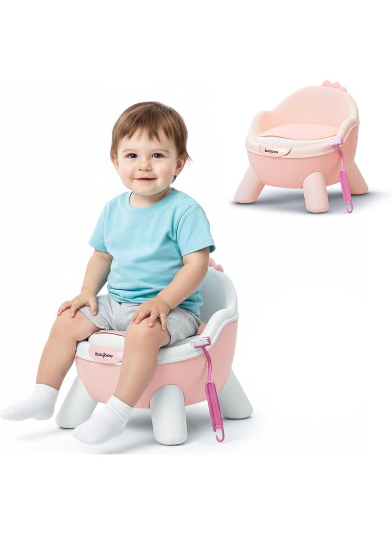 BAYBEE Baby Potty Seat Chair Kids Potty Training seat for Baby Toddlers with Closing Lid, High Back & Splash Gaurd Baby Toilet seat for Kids Baby Potty Chair for Toddlers 1 to 5 Year Boy Girl Pink - Image 1