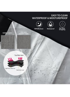Arabest Blackout Blind 145 x 300cm 420D Black Out Fabric Portable Blackout Blinds Easy Stick On Window for Home Office Nursery Bedroom Car No Drill Travel Blackout Blind  - Image 3