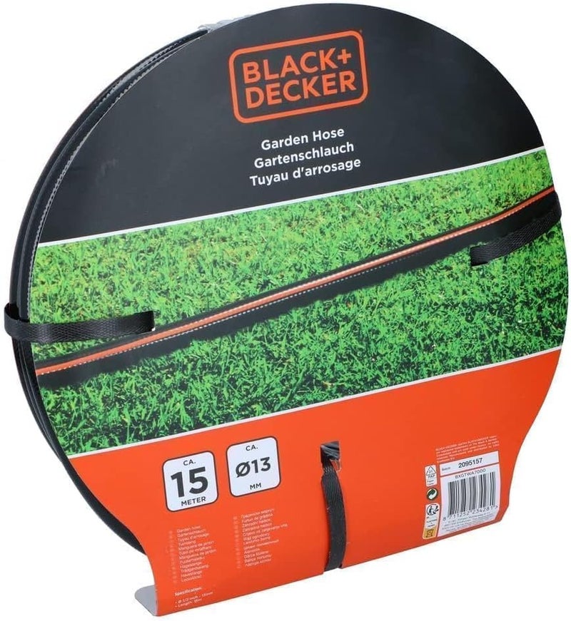 بلاك اند ديكر خرطوم حدائق Black & Decker 8711252234281 بقطر 13 مم × 15 م، قطعة واحدة، برتقالي - Image 5