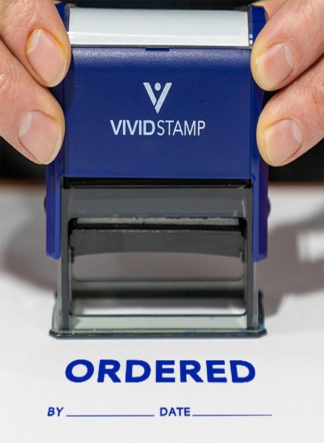 Vivid Stamp Ordered by Date Self Inking Rubber Stamp (Black Ink) - Medium - Image 3