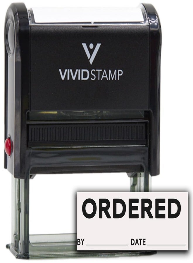 Vivid Stamp Ordered by Date Self Inking Rubber Stamp (Black Ink) - Medium - Image 1