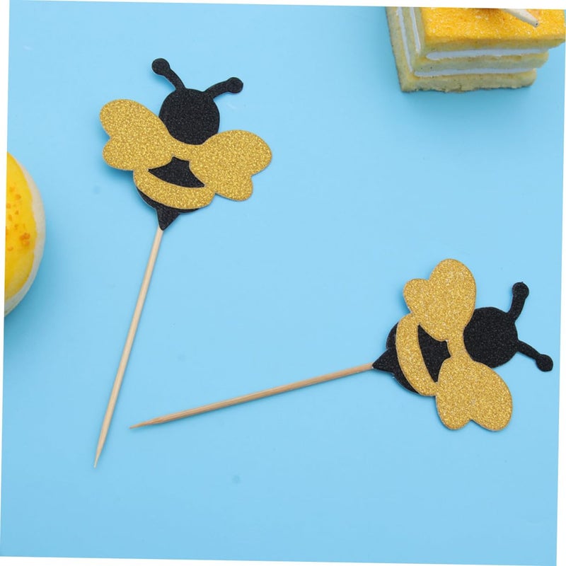 36 Pcs Bee Cupcake Toppers Non Edible Paper Cake Decorations For Birthday Party - Image 4