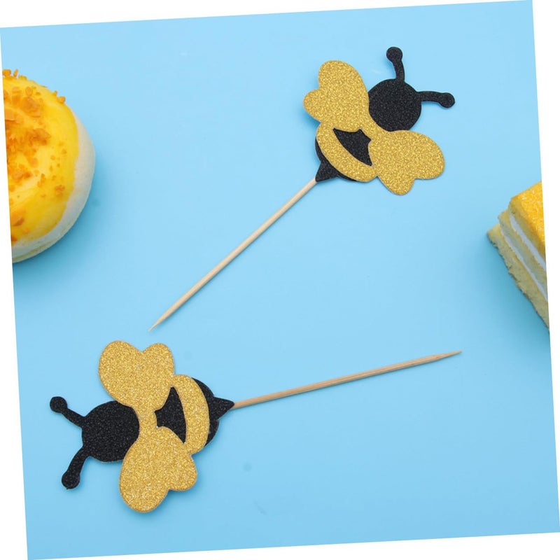36 Pcs Bee Cupcake Toppers Non Edible Paper Cake Decorations For Birthday Party - Image 5