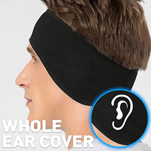 JOEYOUNG Fleece Ear Warmers for Men Women Kids - Winter Headband Ear Muffs Ear Covers for Cold Weather Running Cycling Ski - Image 3