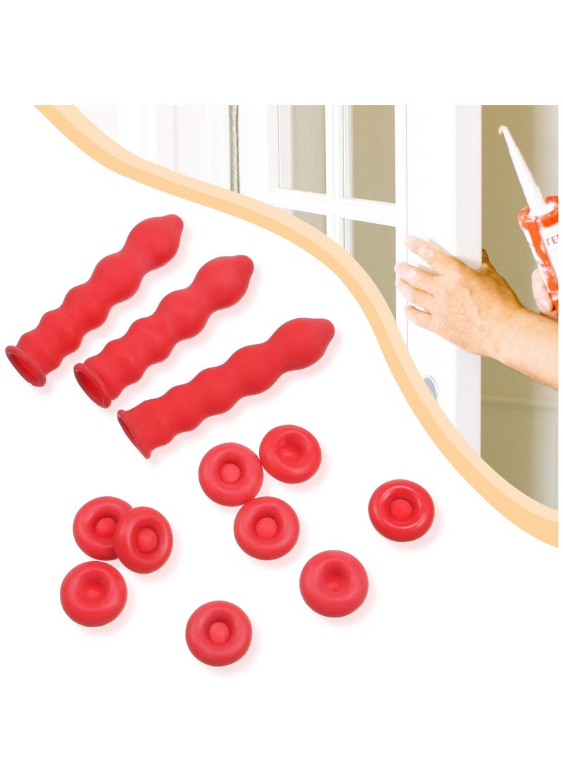 SYOSI Caulk Cap, 50PCS Red Caulk Saving Cap Caulk Sealer Saver Caulking Tube Tool, Caulk Saver Cap Caulk Finishing Tool, Caulk Nozzle for Sealing and Preserving, Red  - Image 4