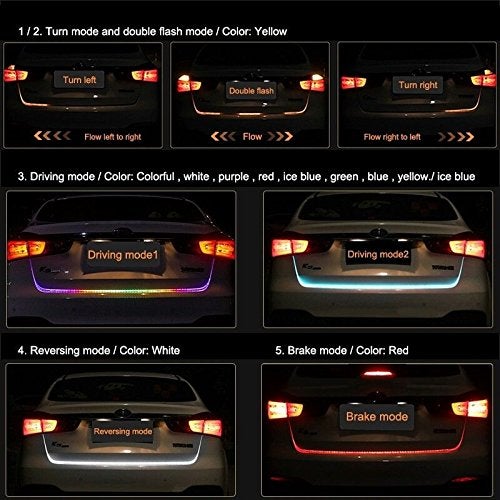 Autotrends Flow Led Strip Trunk/Dicky/Boot/Tail Lights Streamer Brake Turn Signal Light (Works with All Cars) - Image 3