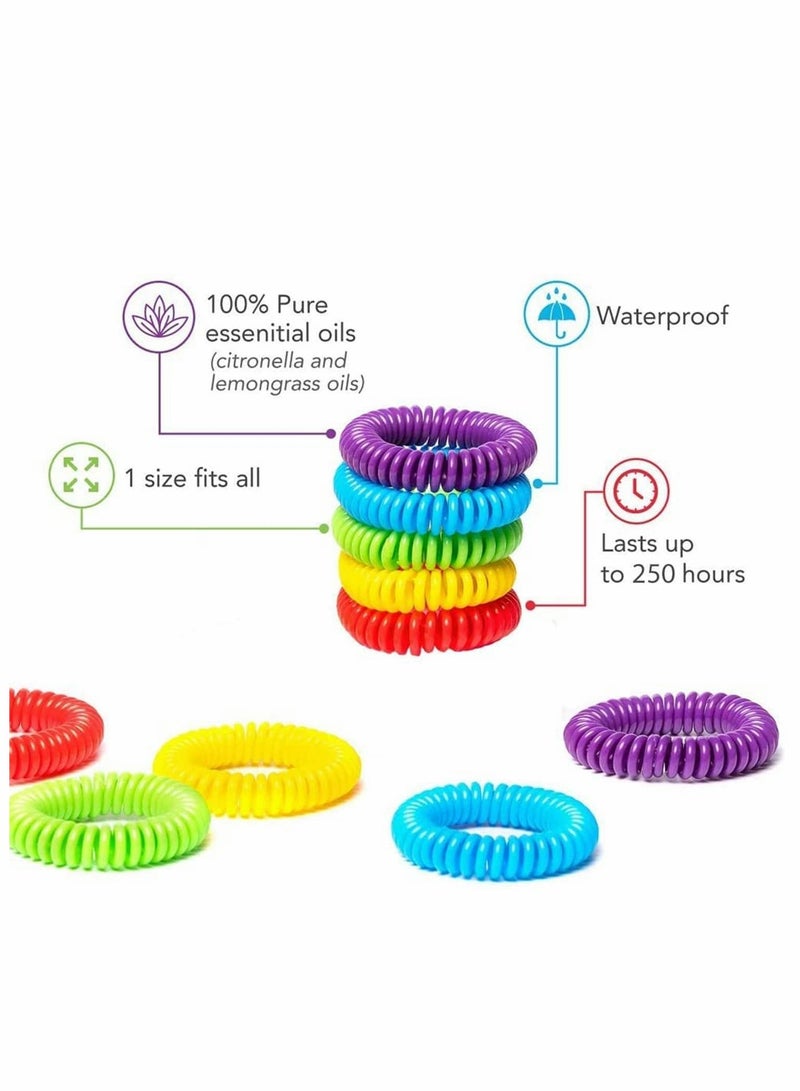 KASTWAVE 10 Pcs Mosquito Repellent Bracelet, Citronella All Natural Deet Free Anti Insect Bands, Keep Away Midges, Waterproof Outdoor Bug Repellent Wristbands Safe for Adults and Kids  - Image 2