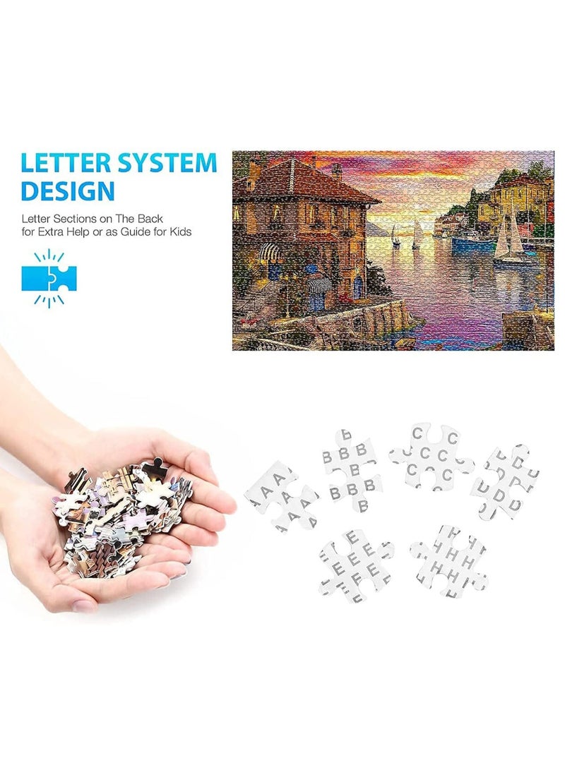 SOLARAE Jigsaw Puzzles for Adults 1000 Piece, A-F Letter On The Back, Environmental Friendly Material, Large Jigsaw Hand Made Puzzles Personalized Gift, Ideal for Relaxation, Meditation, Hobby - Image 5
