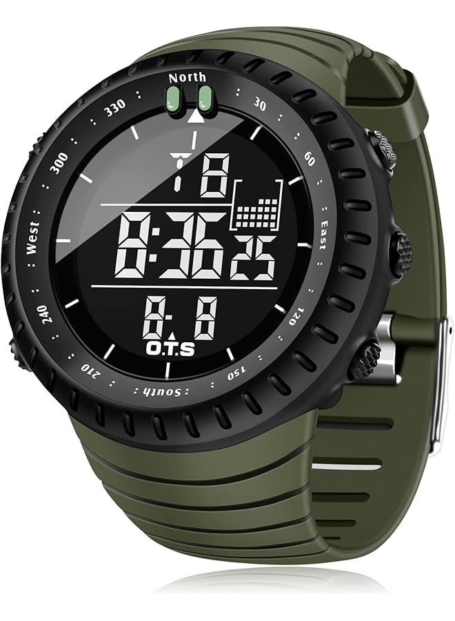 KASTWAVE Men Digital Sports Watch Waterproof Tactical Watch With Led Backlight Perfect For Outdoor And Indoor Sports - Image 1