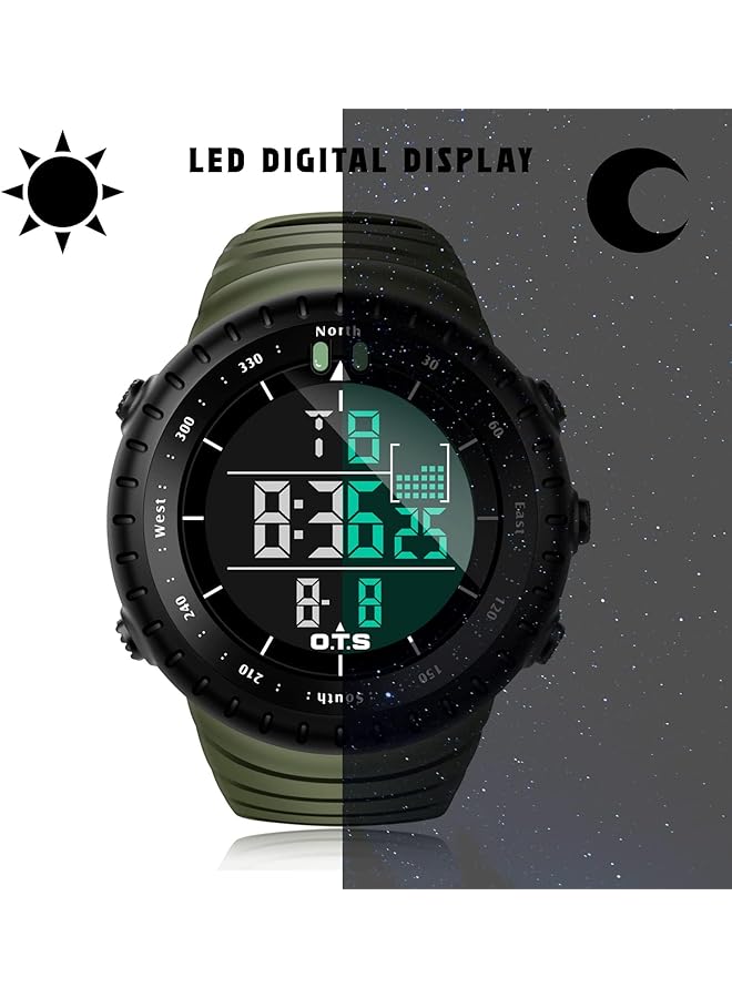 KASTWAVE Men Digital Sports Watch Waterproof Tactical Watch With Led Backlight Perfect For Outdoor And Indoor Sports - Image 3