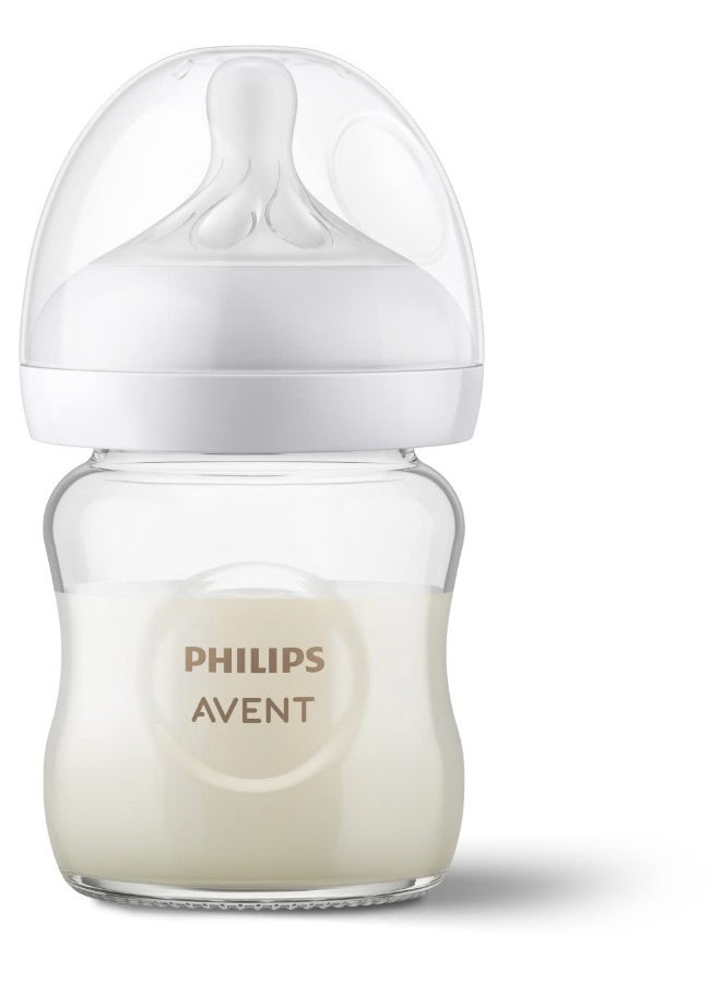 Avent زجاجة حليب طبيعية للأطفال من فيليبس أفينت مع حلمة استجابة طبيعية (تدفق بطيء، تدفق 2)، 4 أونصات، SCY910/01 - Image 4