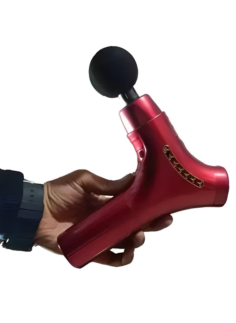 مسدس تدليك احترافي 6 في 1، HS-520 مسدس تدليك مع 6 رؤوس رأس تدليك مصمم هندسيًا لاستخدامات متعددة، قوة احترافية 20 واط مع تدليك عميق لاسترخاء العضلات - أحمر - Image 2