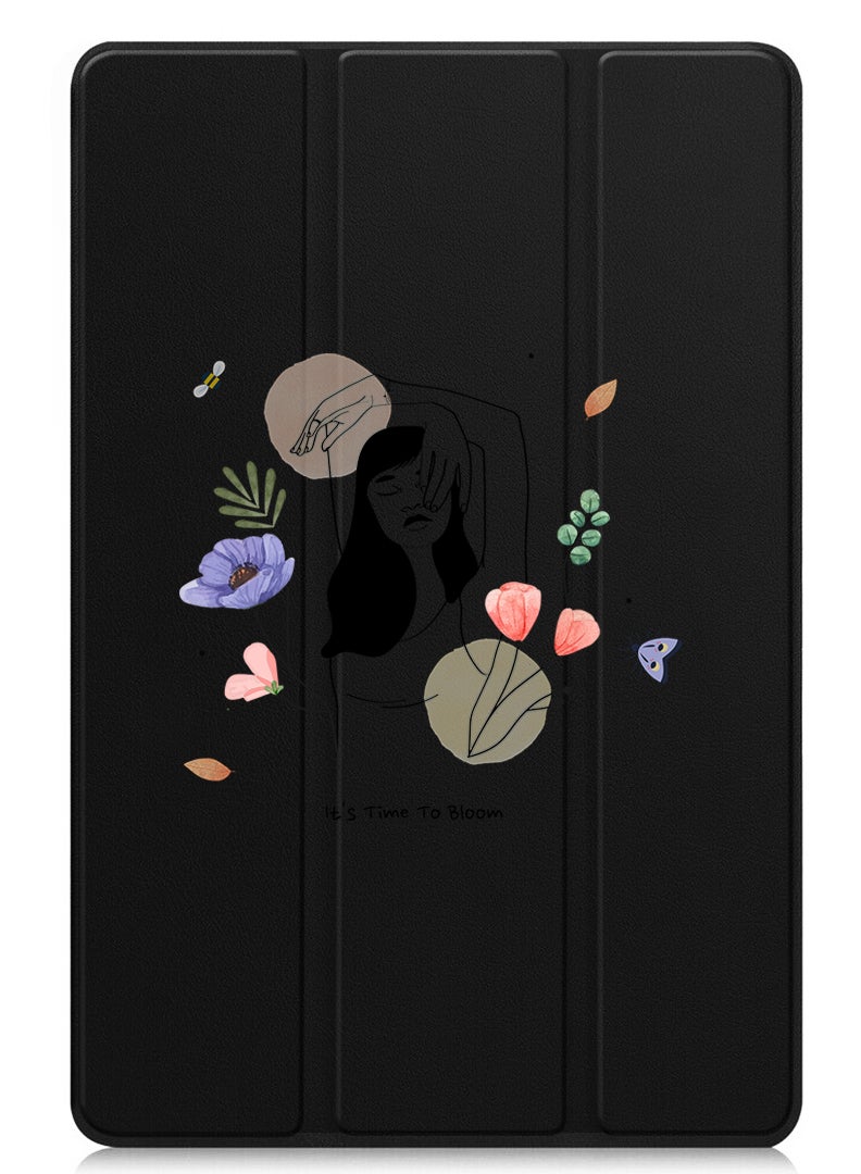 Theodor Protective Flip Case For Lenovo Xiaoxin Pad (2024) With Trifold Stand Auto Wake Sleep Shockproof Cover Bloom2 - Image 1