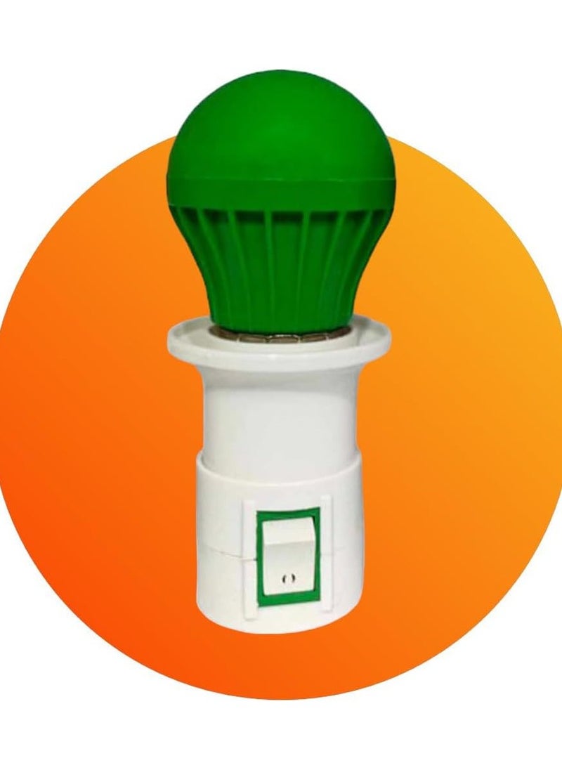 Generic 1.5W LED Night Light Bulb for Party Decoration + Screwdriver with Switch to Turn Bulbs Directly On (Green, Small)  - Image 1