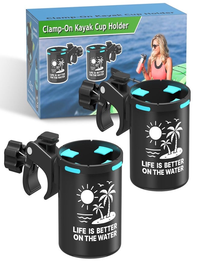 Seaperk Clamp On Kayak Cup Holder, Adjustable & Tool - Free Installation, Ideal for Kayaks, Jet Skis | Perfect Kayak Gift for Men, Must - Have Kayak & Jet Ski Accessories| 2 - Pack - Image 1