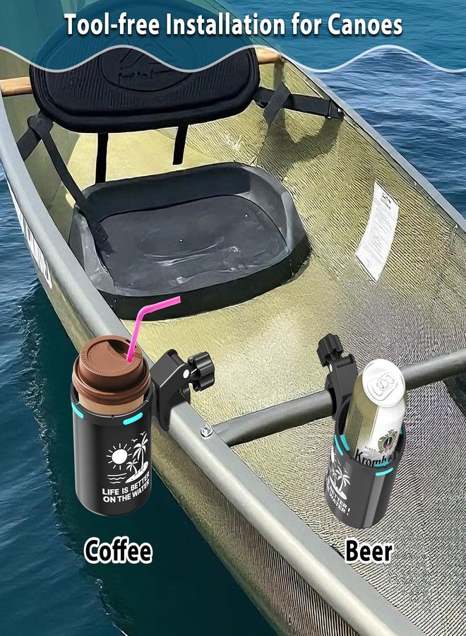 Seaperk Clamp On Kayak Cup Holder, Adjustable & Tool - Free Installation, Ideal for Kayaks, Jet Skis | Perfect Kayak Gift for Men, Must - Have Kayak & Jet Ski Accessories| 2 - Pack - Image 4