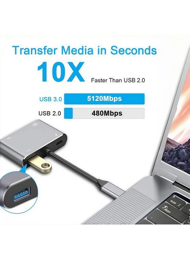 محطة إرساء USB-C مزدوجة الشاشة 4K VGA 1080P بميناء واحد من النوع 2 في 1 مع محور متعدد المنافذ USB 3.0 وبطاقة PD 100W - Image 5