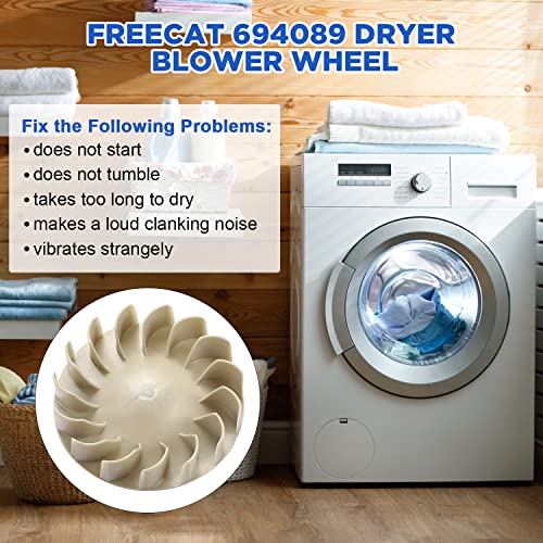 freecat 694089 Dryer Blower Wheel by FreeCat,Replacement Dryer Blower Assembly Compatible with Kenmore & Whirlpool Dryers,Replaces PS11743785 279500 27971 299678, 343939, 343941, 695499,AP6010602 - Image 4