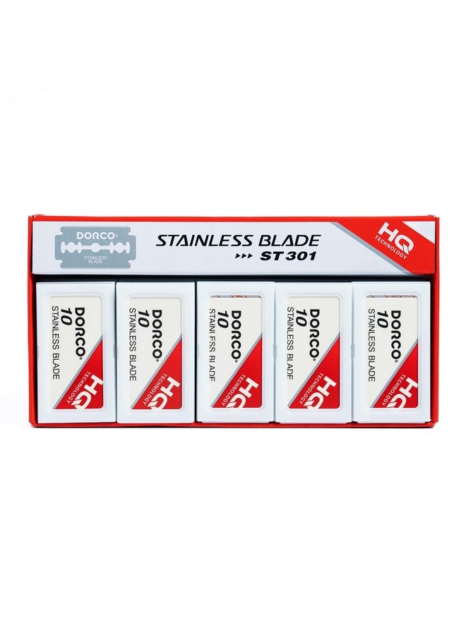 دروكو شفرات حلاقة دوركو ST301 بلاتينيوم مزدوجة الحافة - ١٠٠٠ شفرة (١٠٠ عبوة من ١٠ شفرات) | علبة واحدة - Image 3