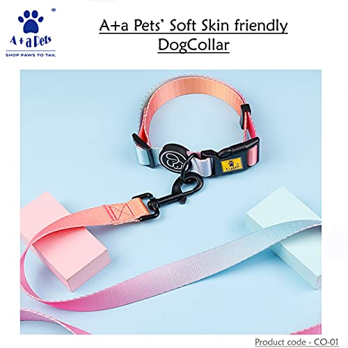 A+a Pets' Gradient' Collar for Dogs & Cats | Waterproof Adjustable for All Breeds (Pink, S) - Image 4