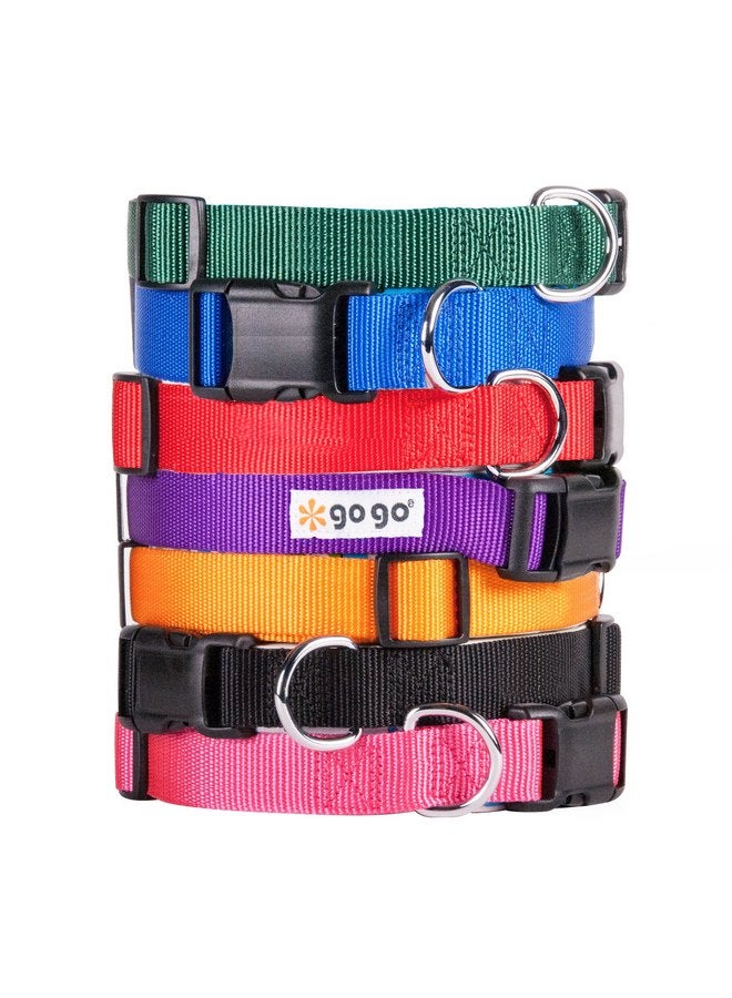 GOGO Pet Products Comfy Nylon 1-Inch Adjustable Pet Collar, Large, Hunter Green - Image 1