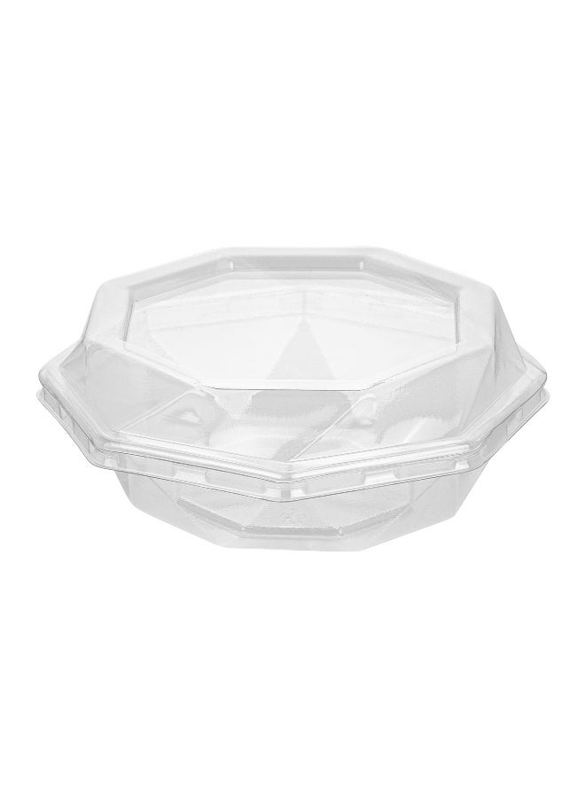 Restaurantware Thermo Tek 5.3 x 2.1 Inch Individual Cake Containers, 100 Disposable Pie Slice Containers - With Lids, Octagon, Clear Plastic Dessert Containers, For Pastries, Salads, or Sandwiches,  - Image 1