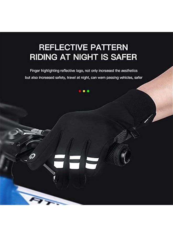 Generic - Winter Warm Gloves, Thin Windproof Waterproof Thermal Gloves, Non-Slip Palm, Flexible Touch Screen Finger Gloves for Men and Women Cold Weather Cycling,Driving,Hiking,Snow - Image 1