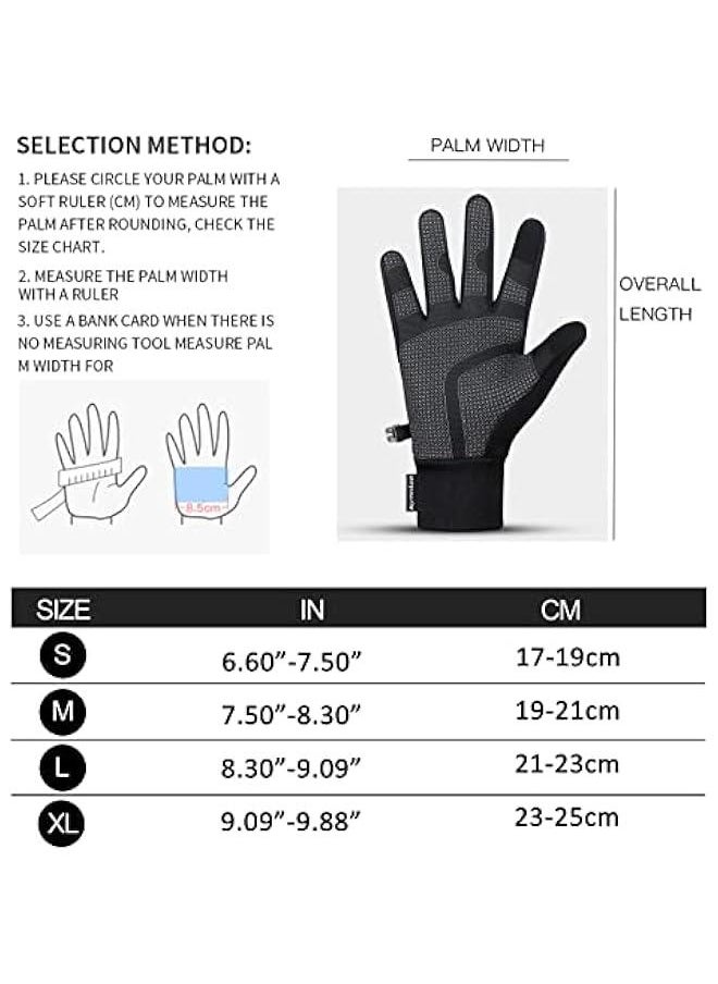 Generic - Winter Warm Gloves, Thin Windproof Waterproof Thermal Gloves, Non-Slip Palm, Flexible Touch Screen Finger Gloves for Men and Women Cold Weather Cycling,Driving,Hiking,Snow - Image 1