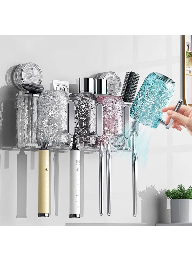 Jialifang Suction Cup Toothbrush Holder Wall-mounted No Drilling Required With Handle Colorful Four-cup Desig