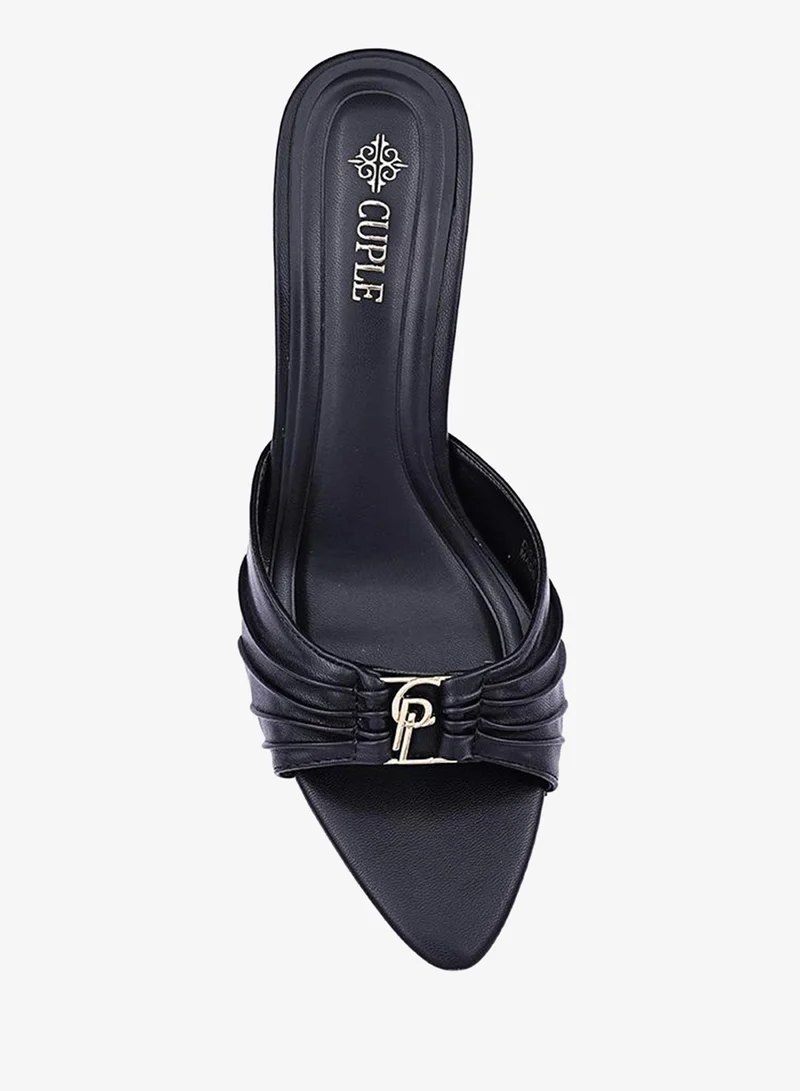 Cuple Black Cuple Elegant Heeled Sandals for Women for Women | Best Price UAE