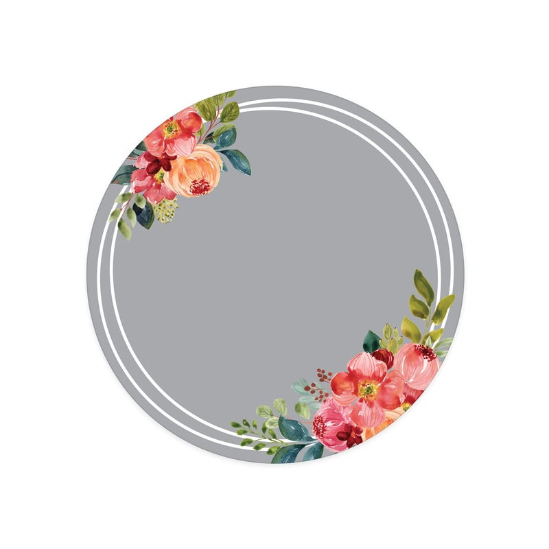 Canopy Street Canopy Street Vibrant Floral Round Magnetic Mirror  5 Diameter Stylish Locker DcorShatterproof Durable Teen Girl School AccessoryMade in The USA 
