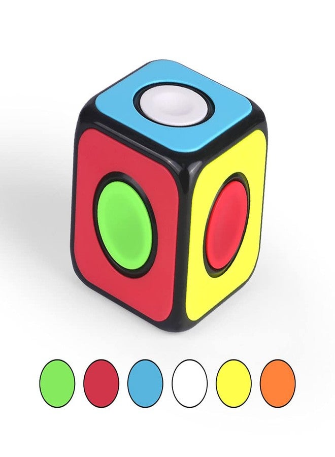 TANCH Magic Speed Cube 1X1 Spinner Cube Stickerless Rotatable Puzzle Fidget Toy for Stress & Anxiety Relief Black - Image 3