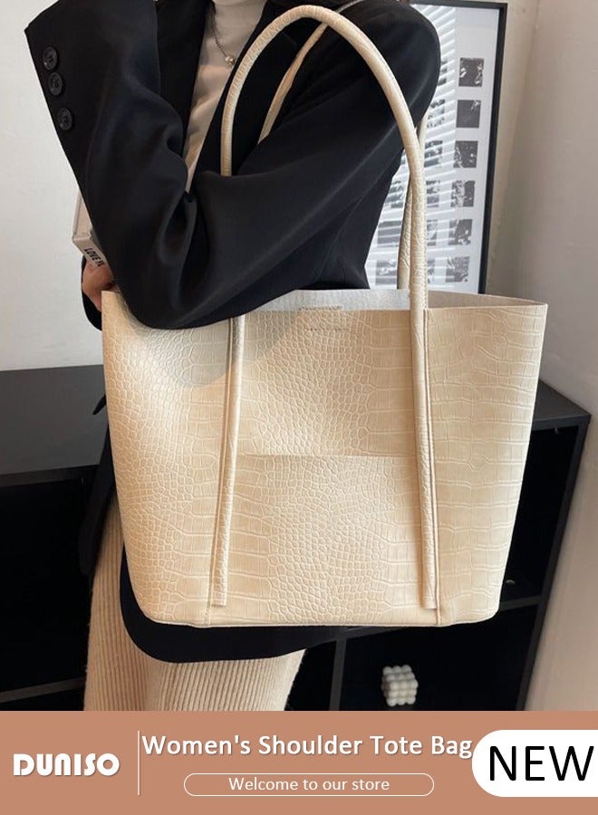 DUNISO Women's Shoulder Tote Bag Faux Leather Handbag for Women Large Capacity Messenger Fashionable Travel Shoulder Bag for Ladies Girls College Students - Image 1