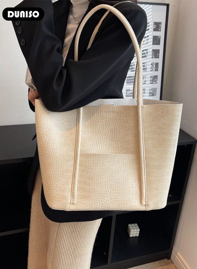 DUNISO Women's Shoulder Tote Bag Faux Leather Handbag for Women Large Capacity Messenger Fashionable Travel Shoulder Bag for Ladies Girls College Students - Image 5